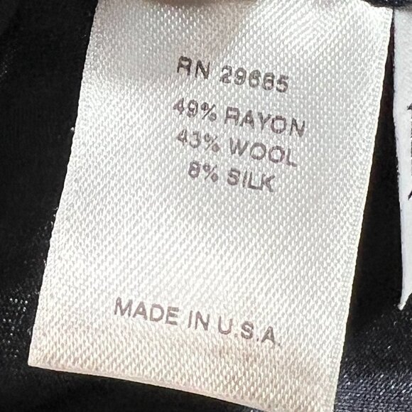 Pendleton Herringbone Womens 12 Herringbone Pants Gray Wool Silk USA Made Dress - Picture 5 of 12